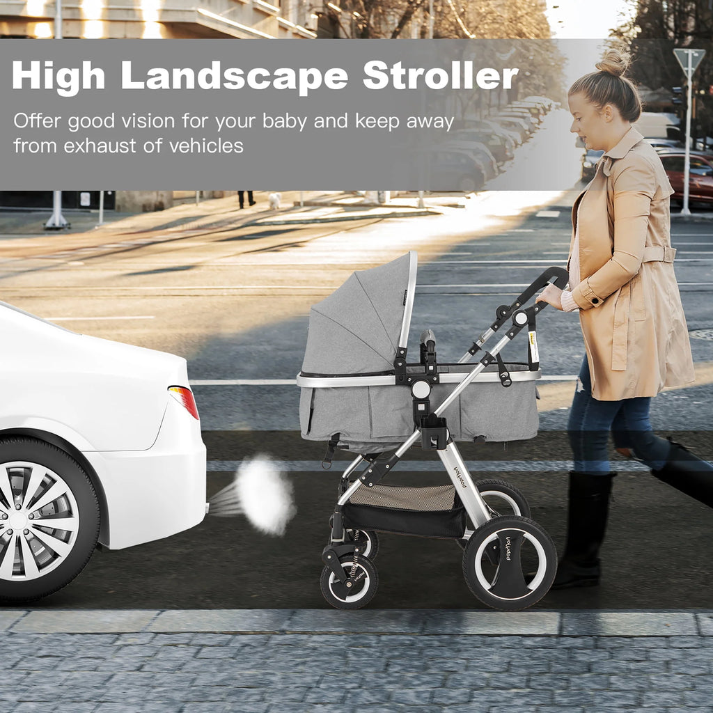 Folding Aluminum Baby Stroller with Diaper Bag M196