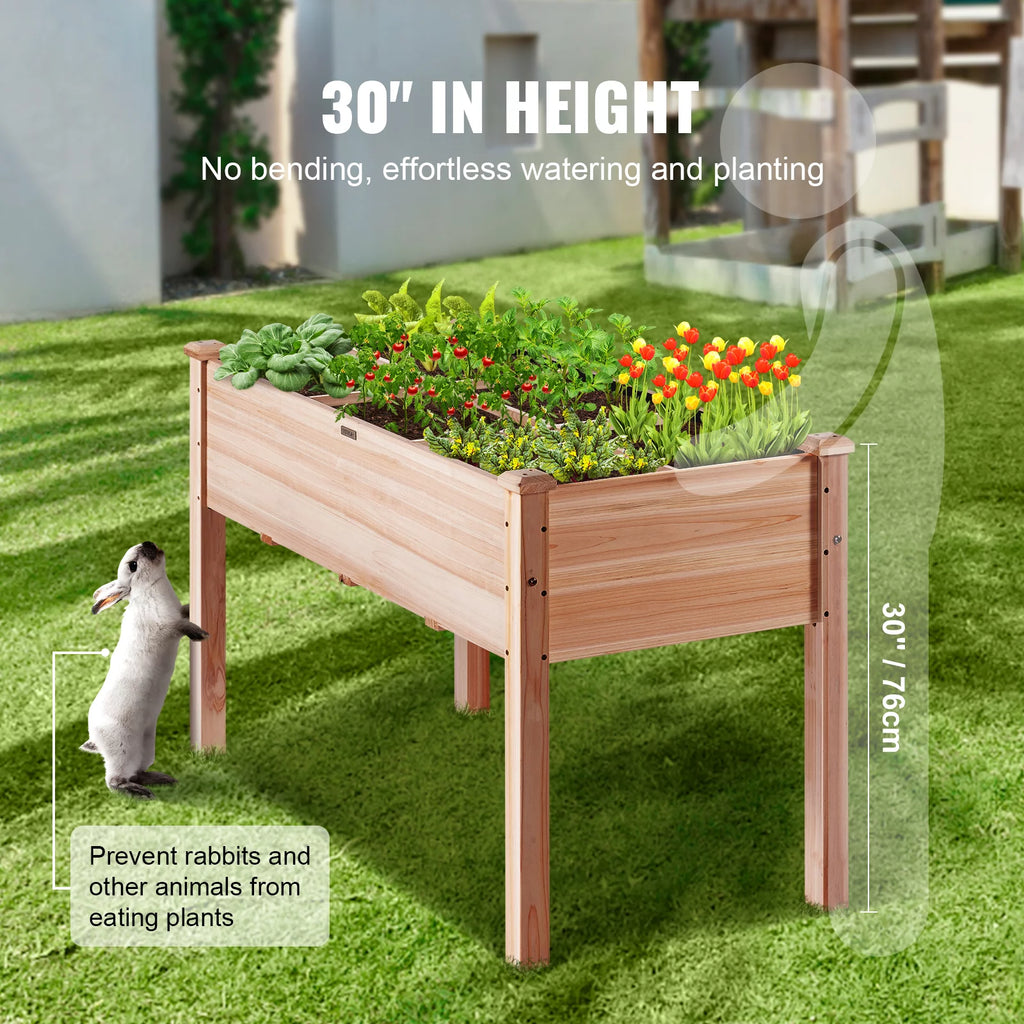 Wooden Raised Garden Bed with Non-Woven Liner F6969