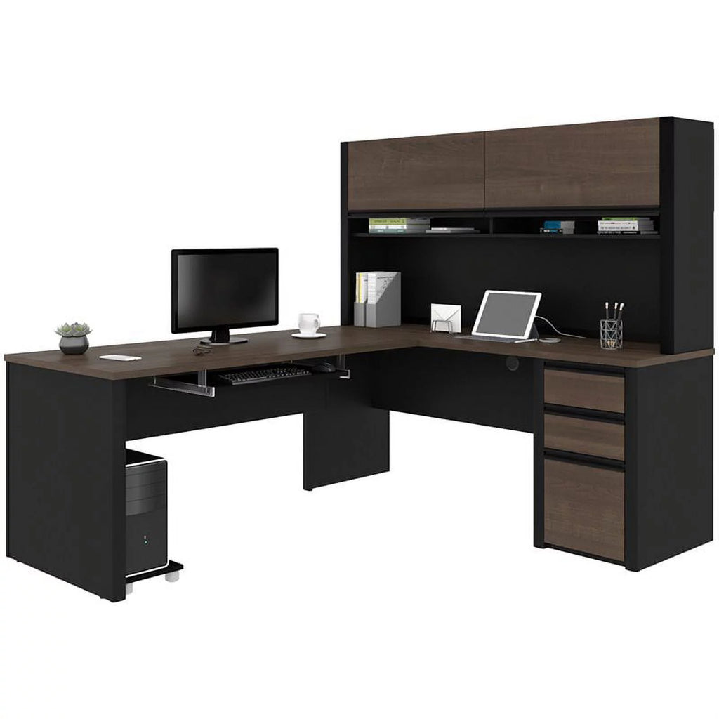 5 Piece L Shaped Computer Desk with Hutch L978