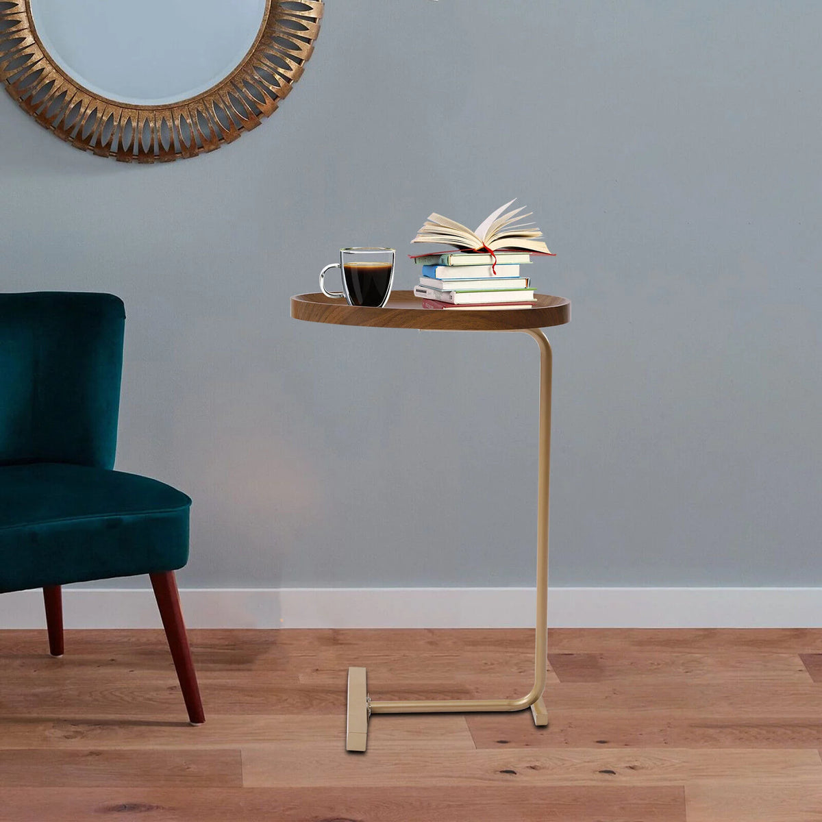 Gold Metal End Table 24 inch C229517
