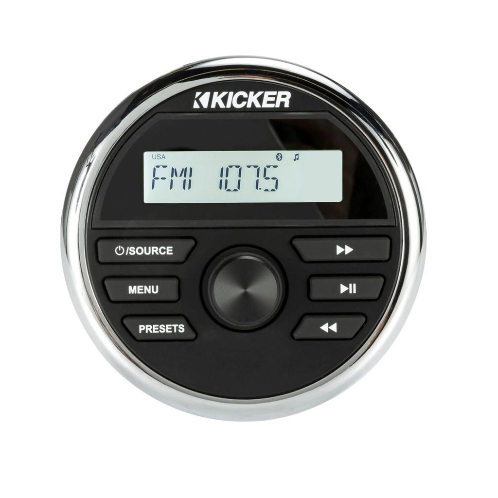 Waterproof Marine Radio with Dash Kit - White T408