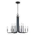 12-Light Black and Chrome Chandelier Y78242