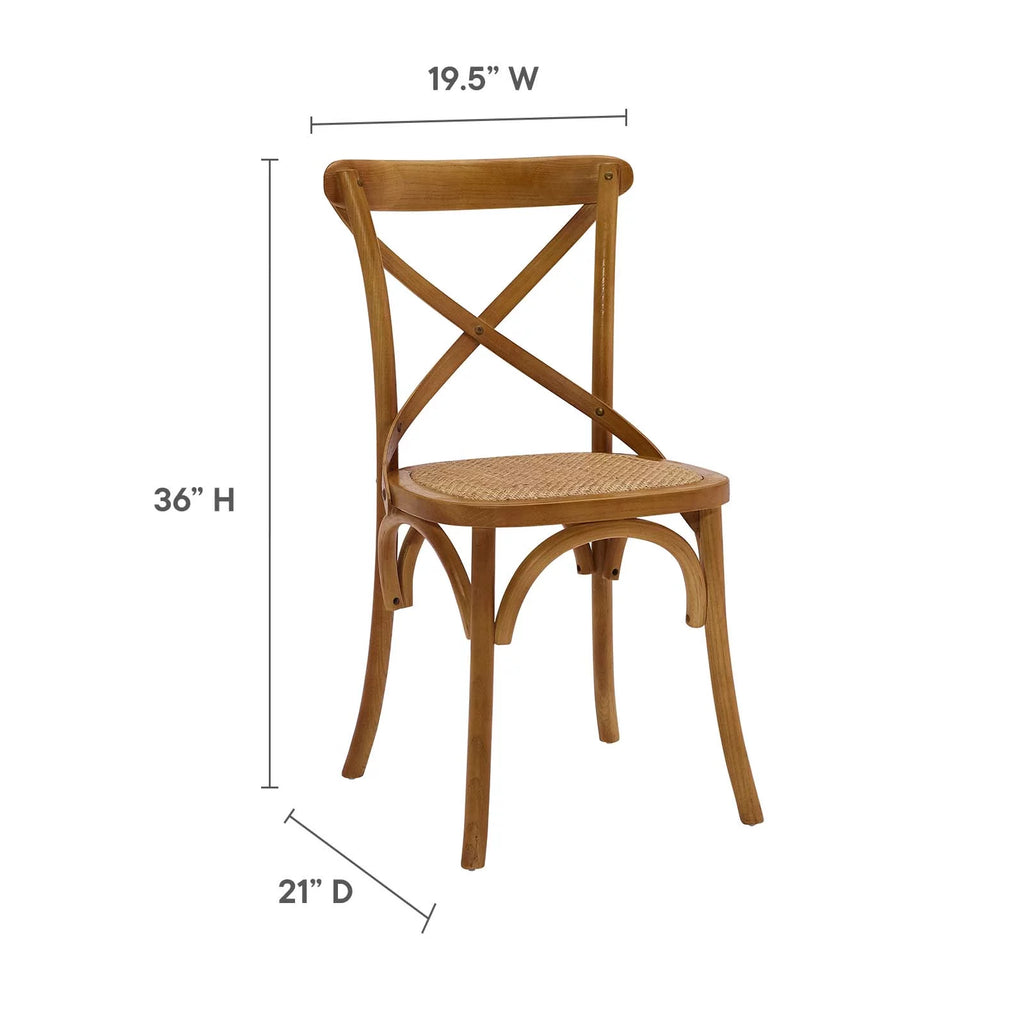 Walnut Dining Side Chair Set of 2 Y161