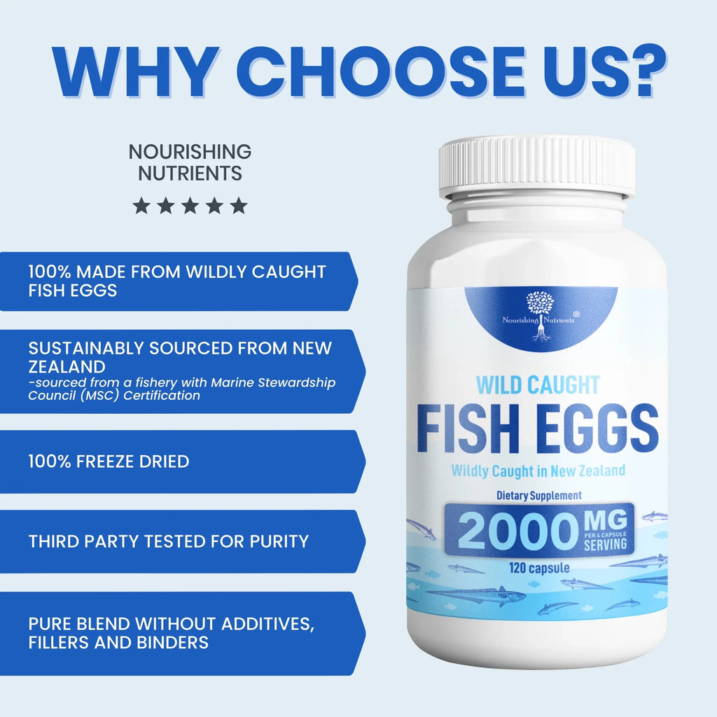 Wild Caught Fish Eggs Omega 3-6-9 120 Capsules J583