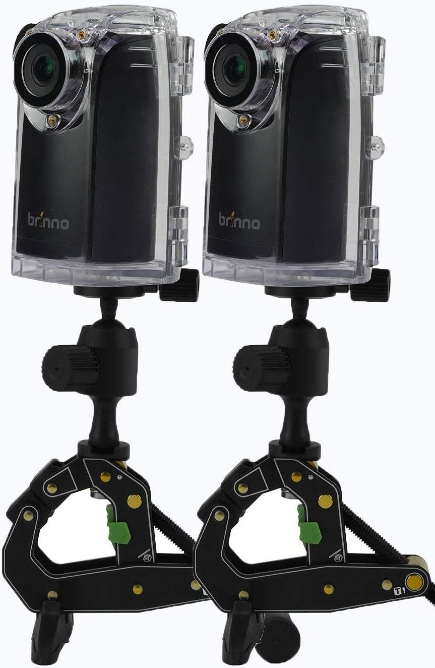 Time Lapse Camera with Clamp and Water-Resistant Case, 720P 2-Pack E149