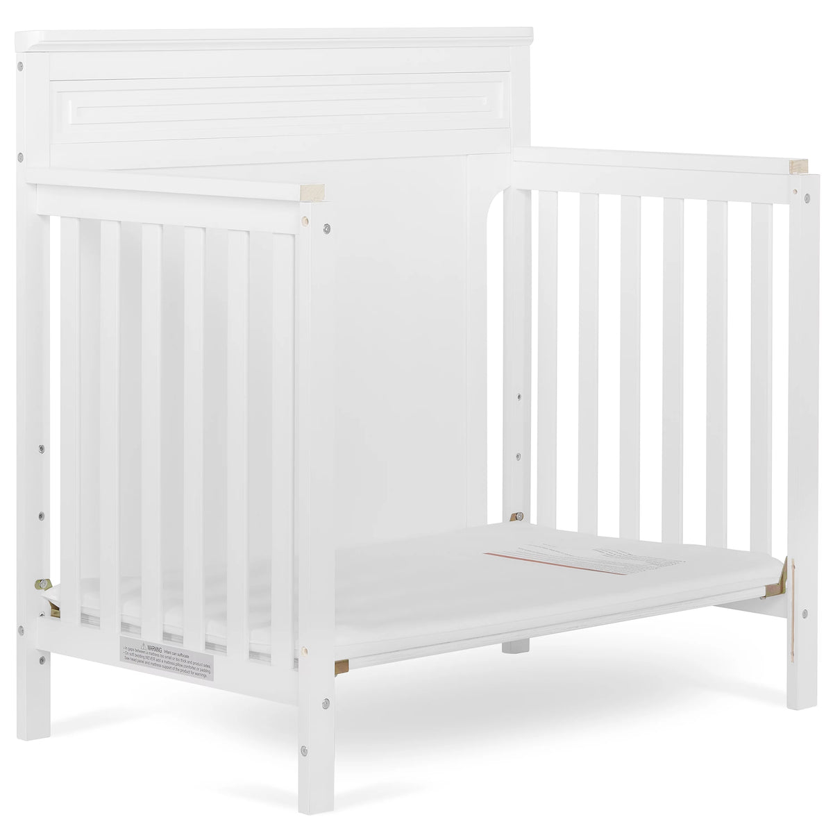White 4-in-1 Convertible Mini Crib K43760