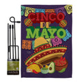 13 x 18.5 in. Decorative Double Sided Garden Flag Set with Banner Pole B751