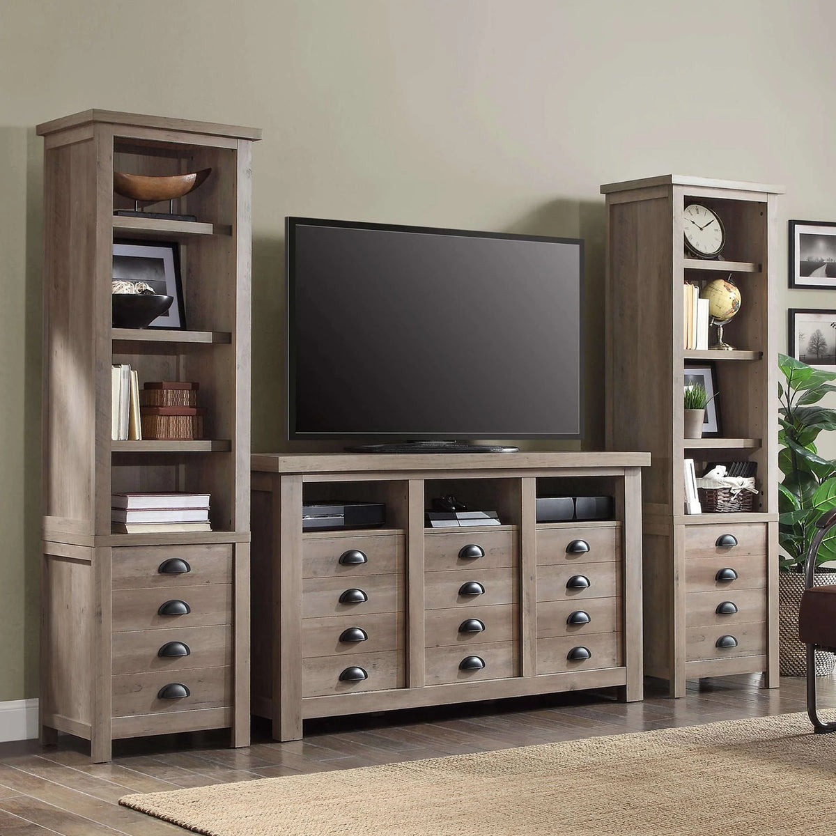 72" Rustic Gray Bookcase R81360