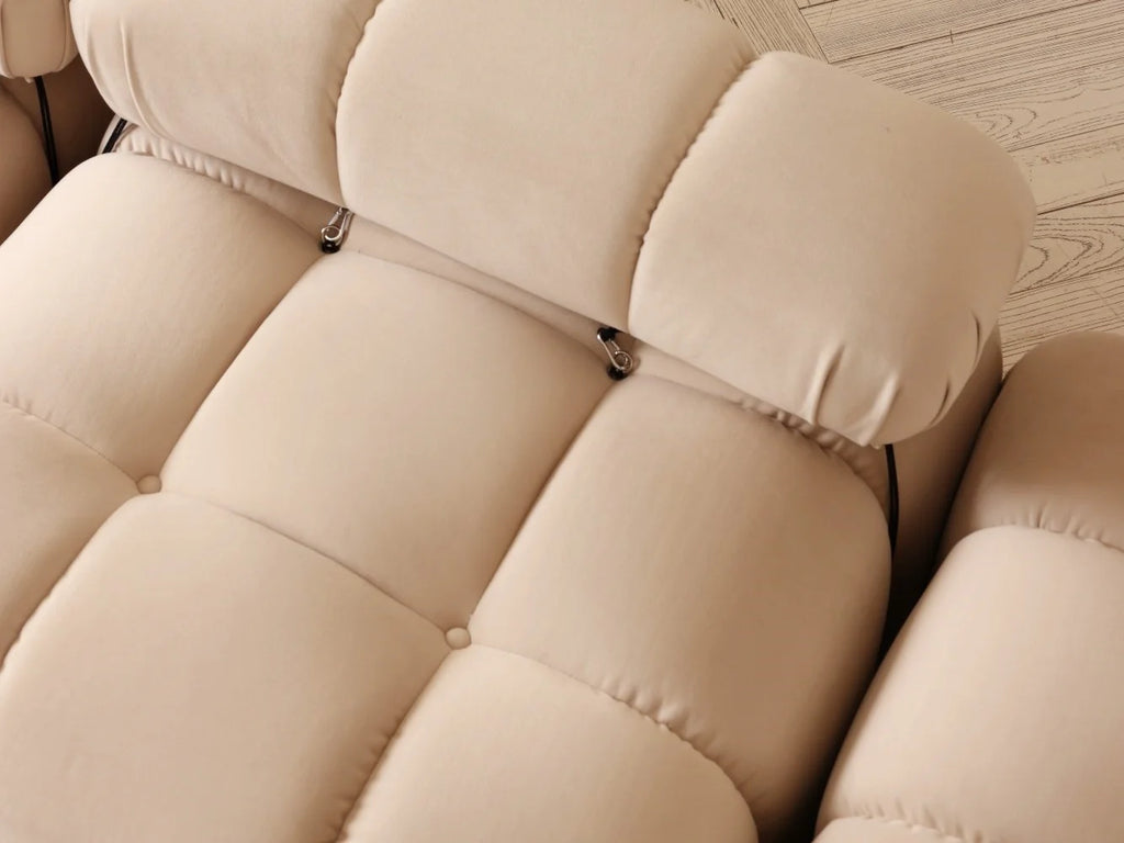 Tan Modular Sectional Sofa with Ottoman Z247