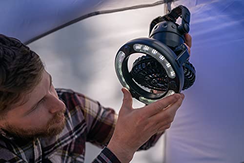 Black Camping Lantern with Fan U201428