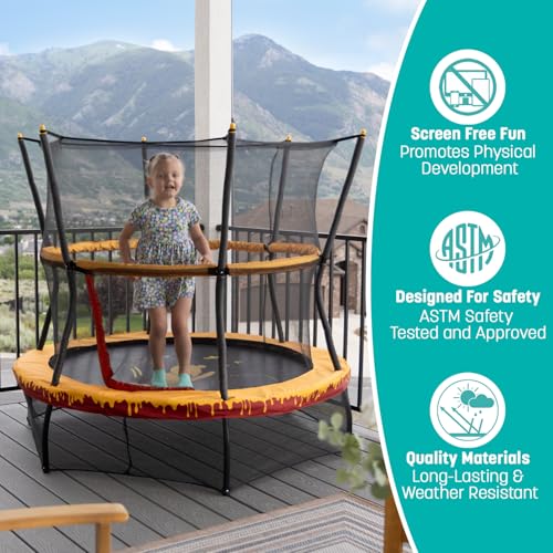 60" Mini Trampoline with Enclosure Net F2476