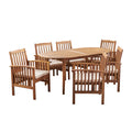 6-Seater Acacia Dining Set with Oval Table T137