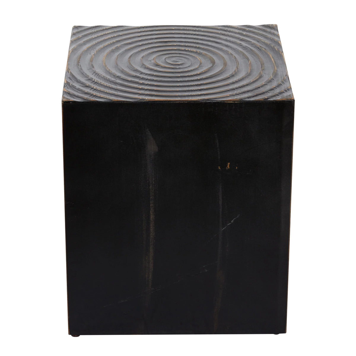 Black Wood Carved Accent Table L571543