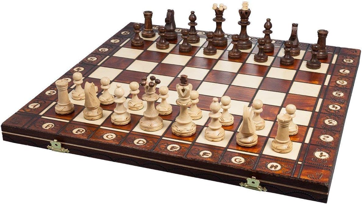 Handmade European Wooden Chess Set with 16 Inch Board Z721