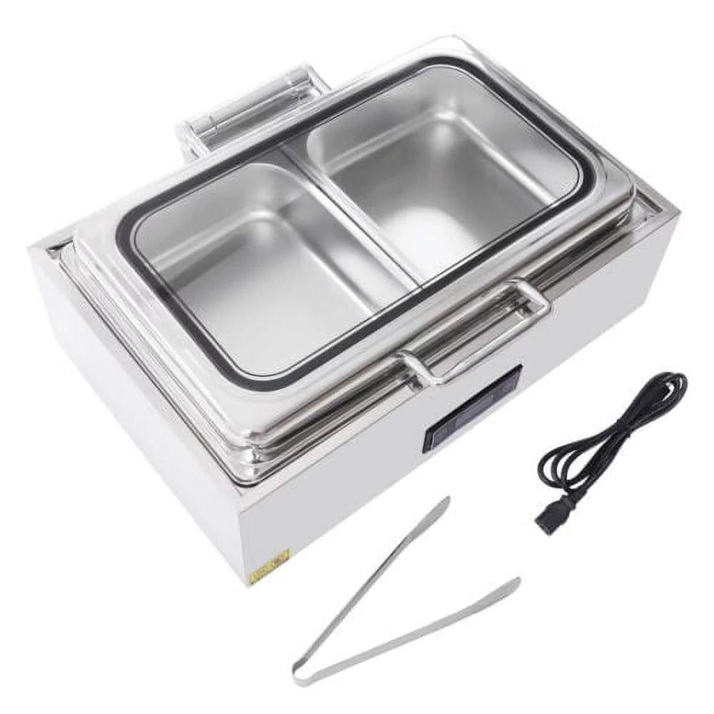 Stainless Steel 9QT Electric Chafing Dish with Lid T8560