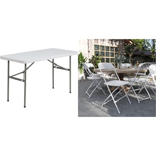 White Plastic Folding Event Table E5518