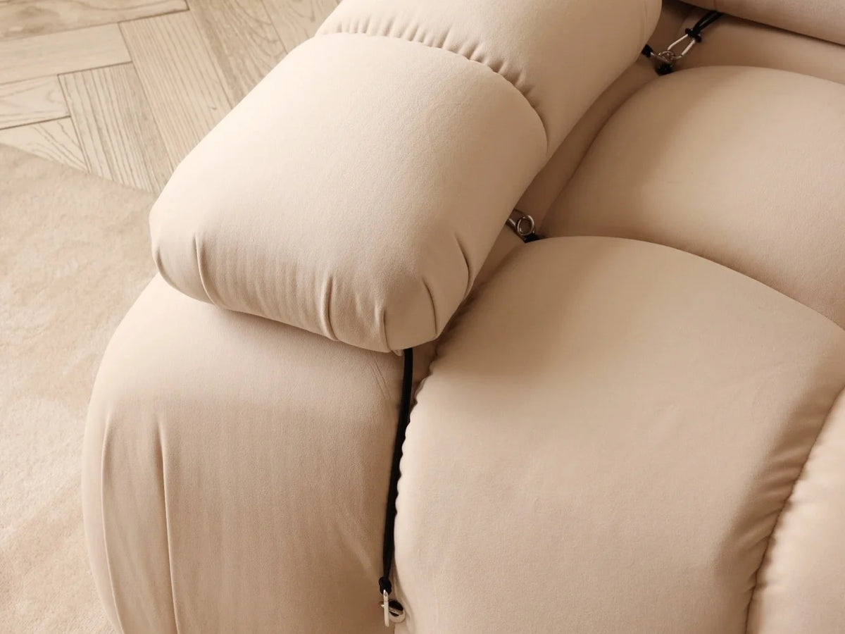 Tan Modular Sectional Sofa with Ottoman Z247
