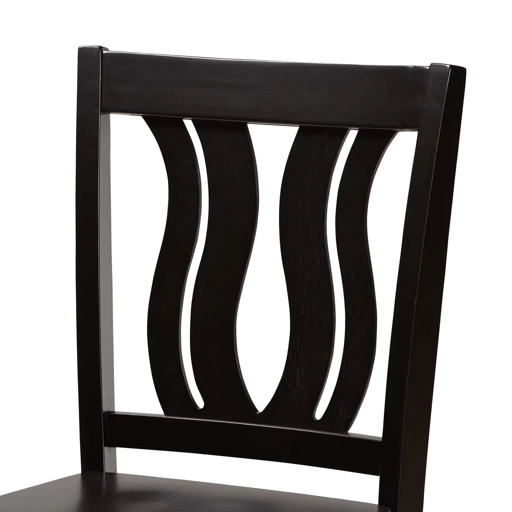 Dark Brown Bar Stool Set of 2 P53355