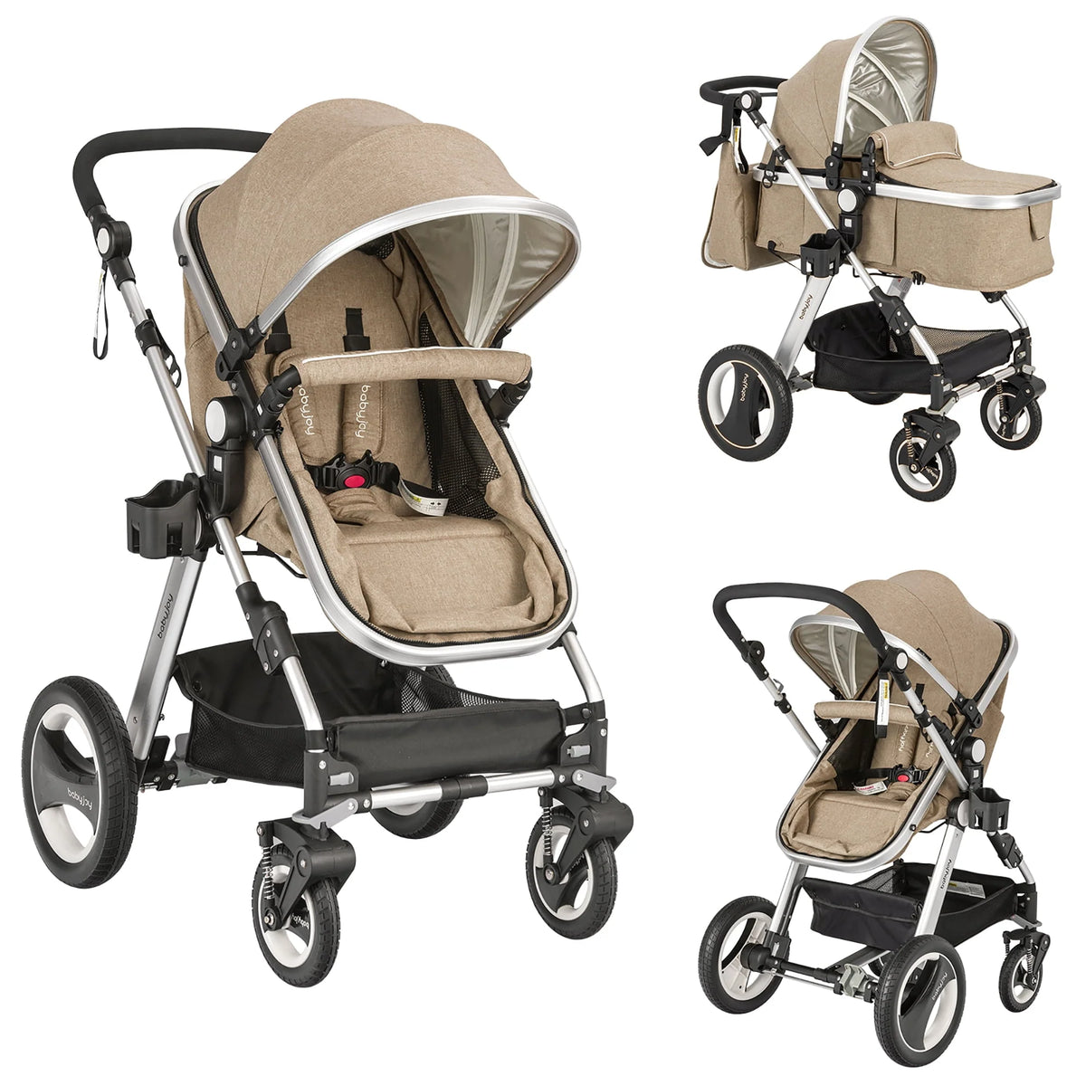 Folding Aluminum Baby Stroller with Diaper Bag M196