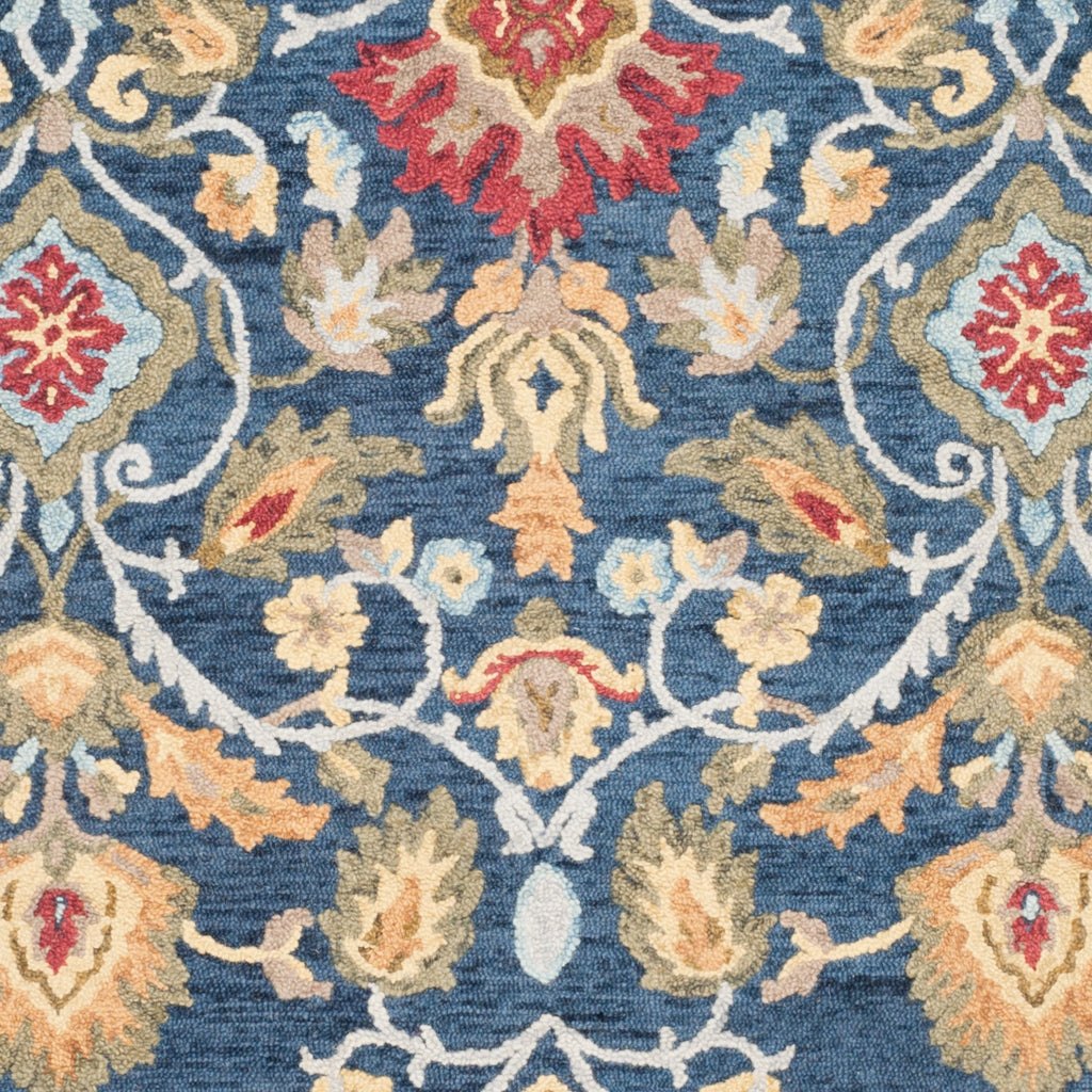 Navy Multi Floral Wool Area Rug 11' x 15' N7431