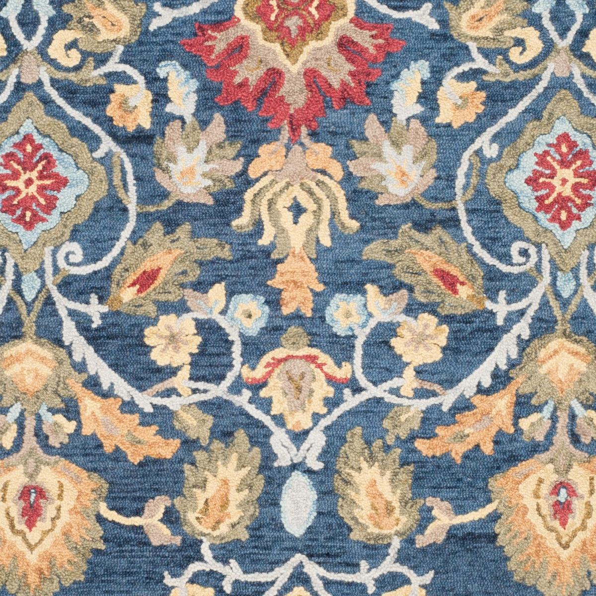 Navy Multi Floral Wool Area Rug 11' x 15' N7431