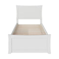 Twin XL Platform Bed with Footboard in White P997589