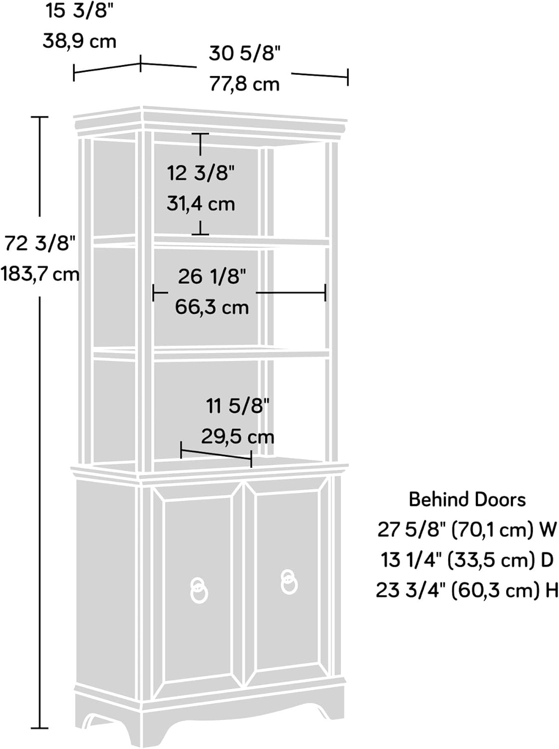Orchard Oak Finish Library C34664