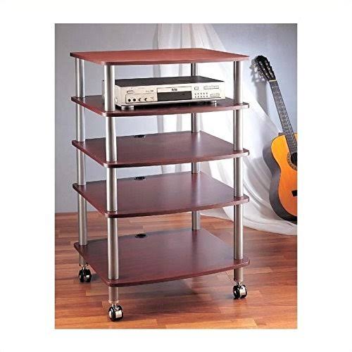 5 Shelf Audio Rack with Casters S87306