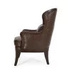 Dark Brown Upholstered Accent Chair with Nailhead Trim N8833