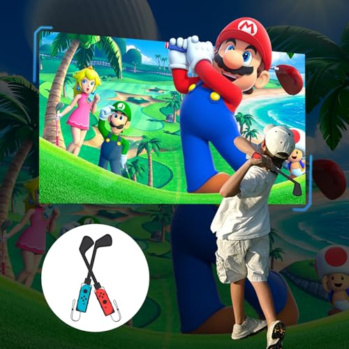 Switch Sports Games Accessories Bundle, 10 in 1 Family Party Pack with Tennis Rackets, Golf Clubs, Leg Straps & Joycon Grips R113504