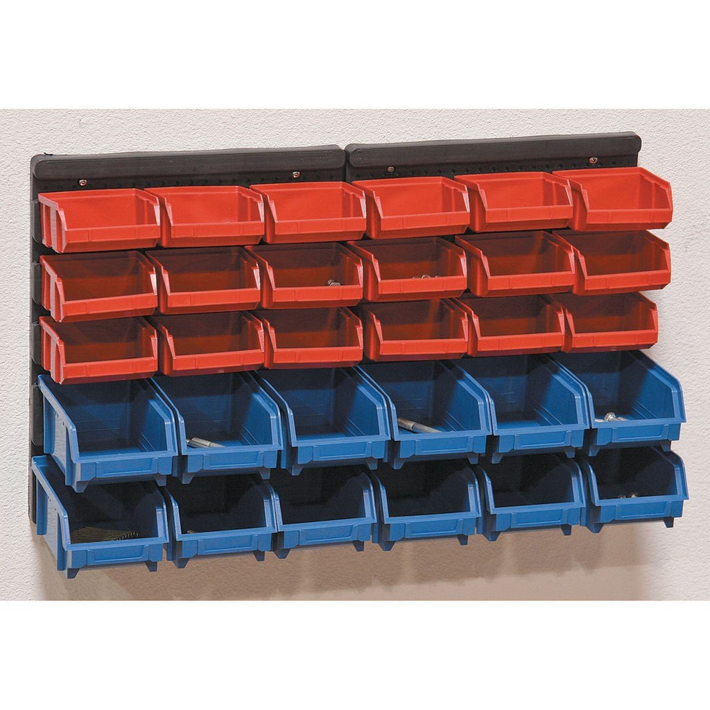 30-Bin Wall-Mount Parts Rack D21692
