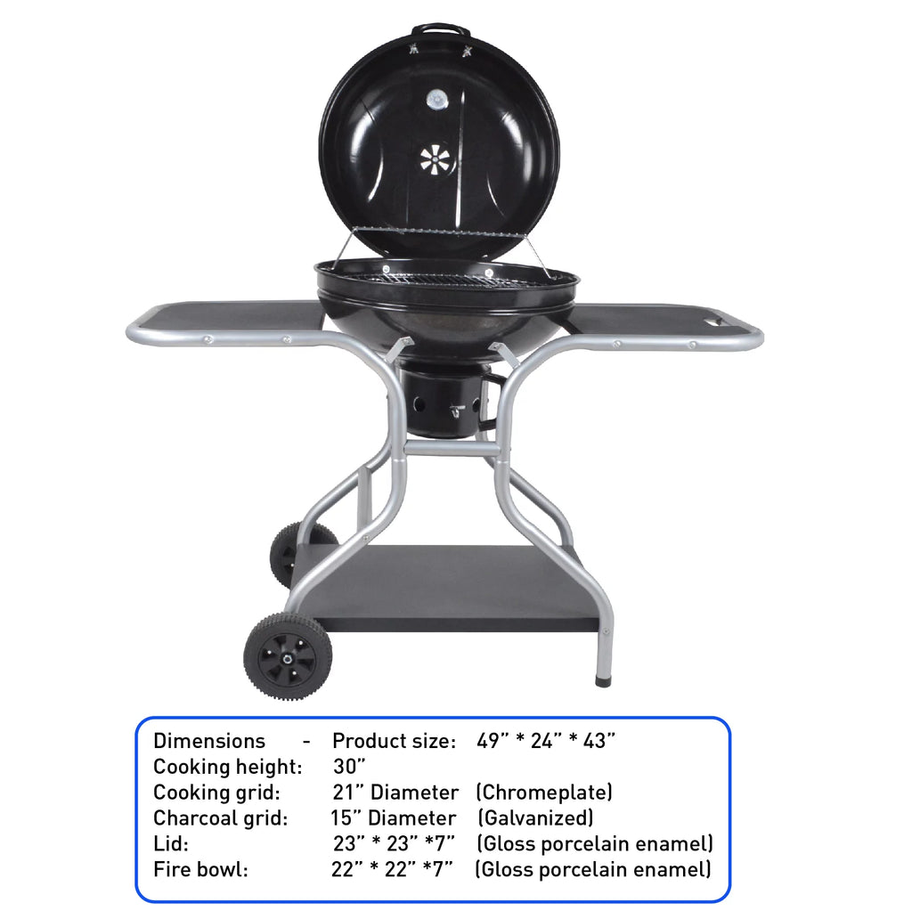 Charcoal BBQ Grill 21” Diameter T601807