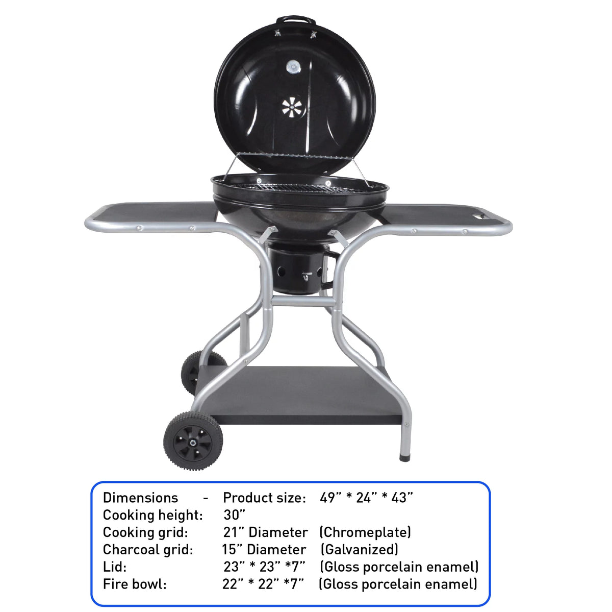 Charcoal BBQ Grill 21” Diameter T601807