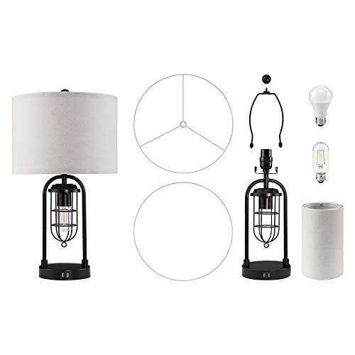 21'' Table Lamps Set of 2 with Night Light and USB Port G39609