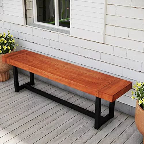 Acacia Wood Dining Bench 63" Long Backless X778496