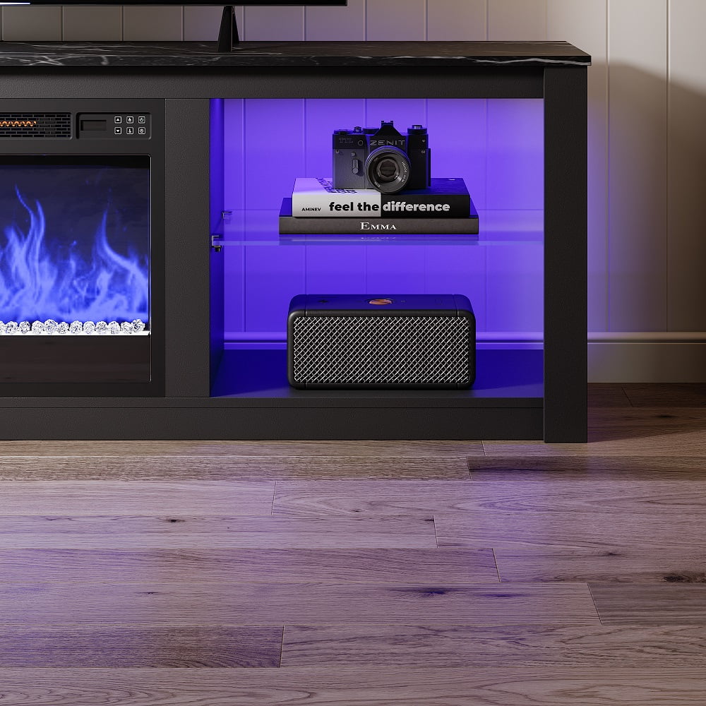Wash Grey Electric Fireplace TV Stand H5736