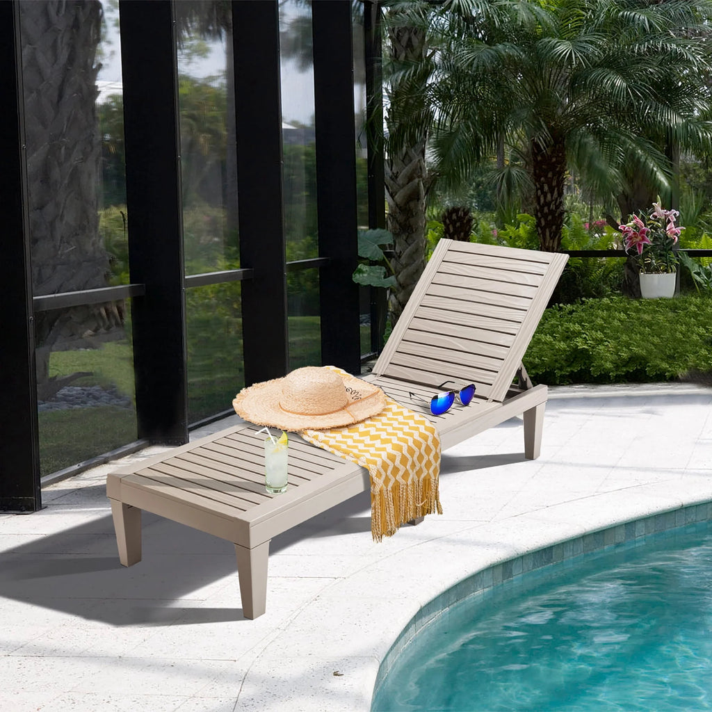 Adjustable Black Patio Lounge Chair U43454