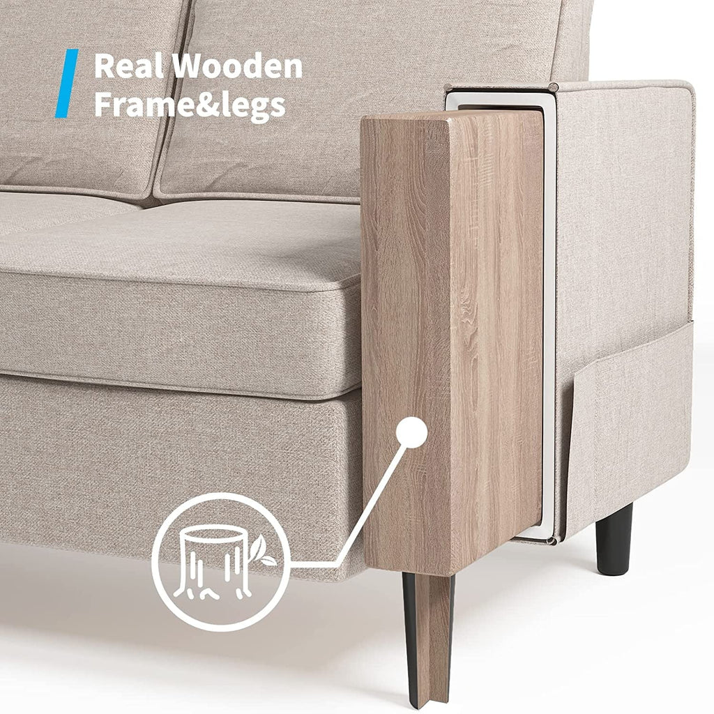 Convertible Sectional Sofa Couch with Storage Ottoman H5345