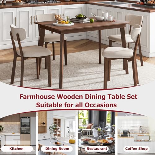 Mid-Century Modern Round 3-Piece Dining Table Set with 2 Chairs W93630