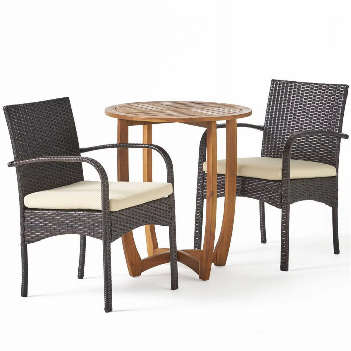 3 Piece Wood Top Patio Bistro Set C713