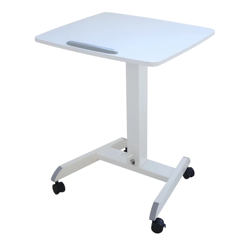 White Tilting Table Top Standing Desk with Wheels K682521