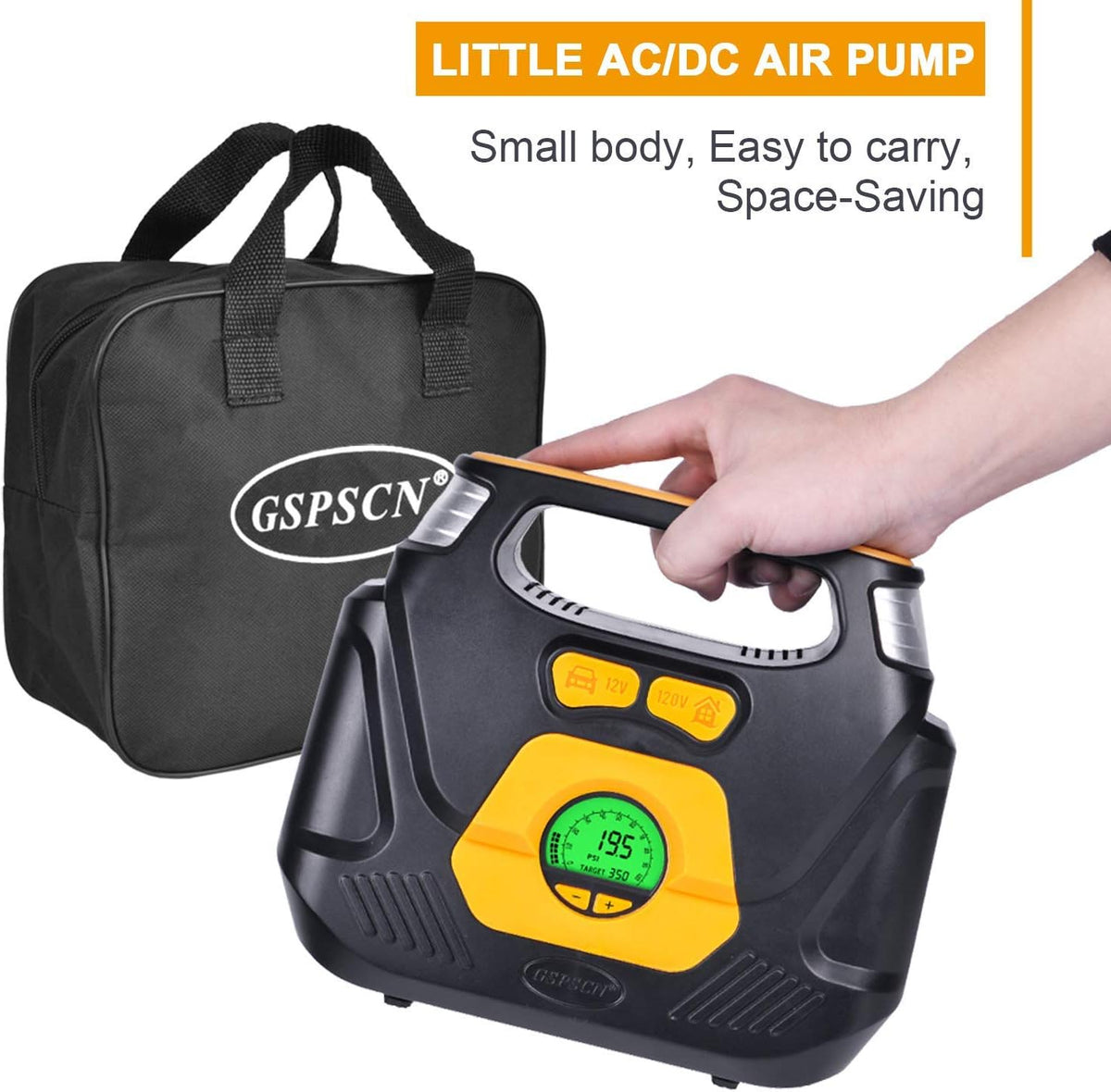Portable AC/DC Digital Air Compressor Tire Inflator R7984