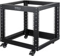 9U Open Frame Server Rack with Casters Black J218269