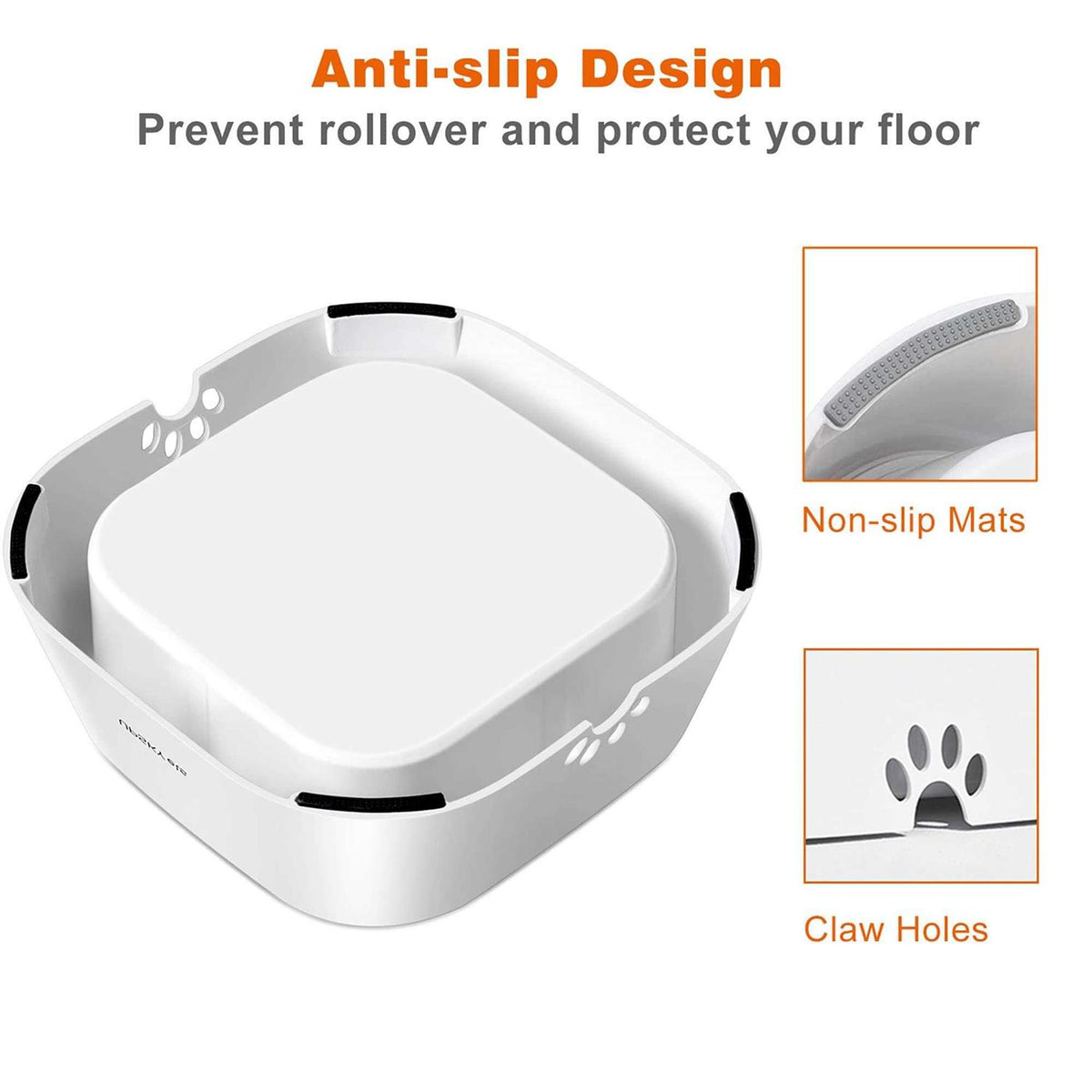 Dog Bowl 35oz Slow Water Feeder Y222