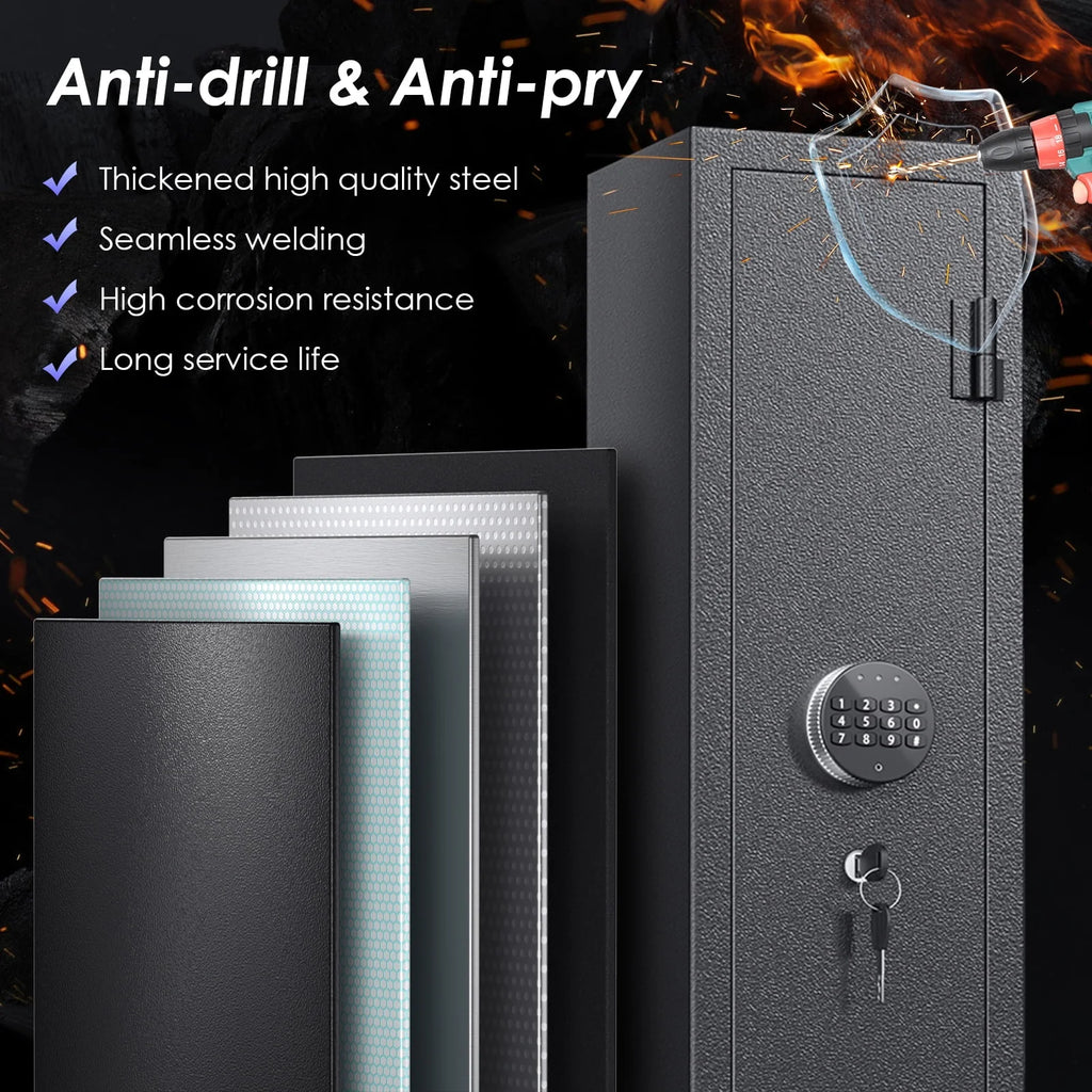 3-Gun Safe with LED Light, Digital Keypad, Alarm System M45385