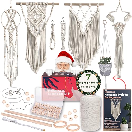 Macrame Kits for Adults Beginners with 112 Supplies and 7 Projects Book M2196