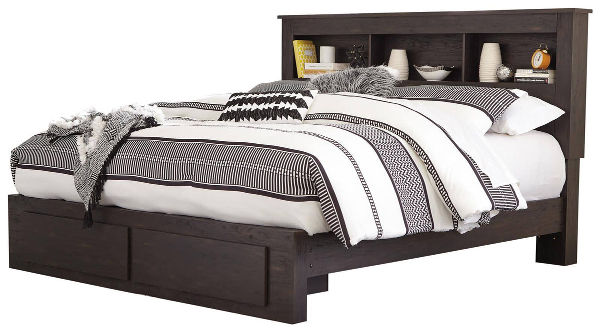 Dark Brown King Bookcase Headboard X56335