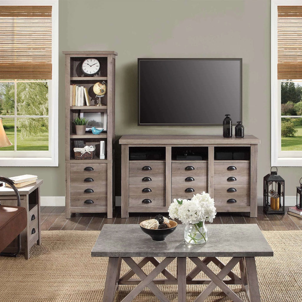 72" Rustic Gray Bookcase R81360