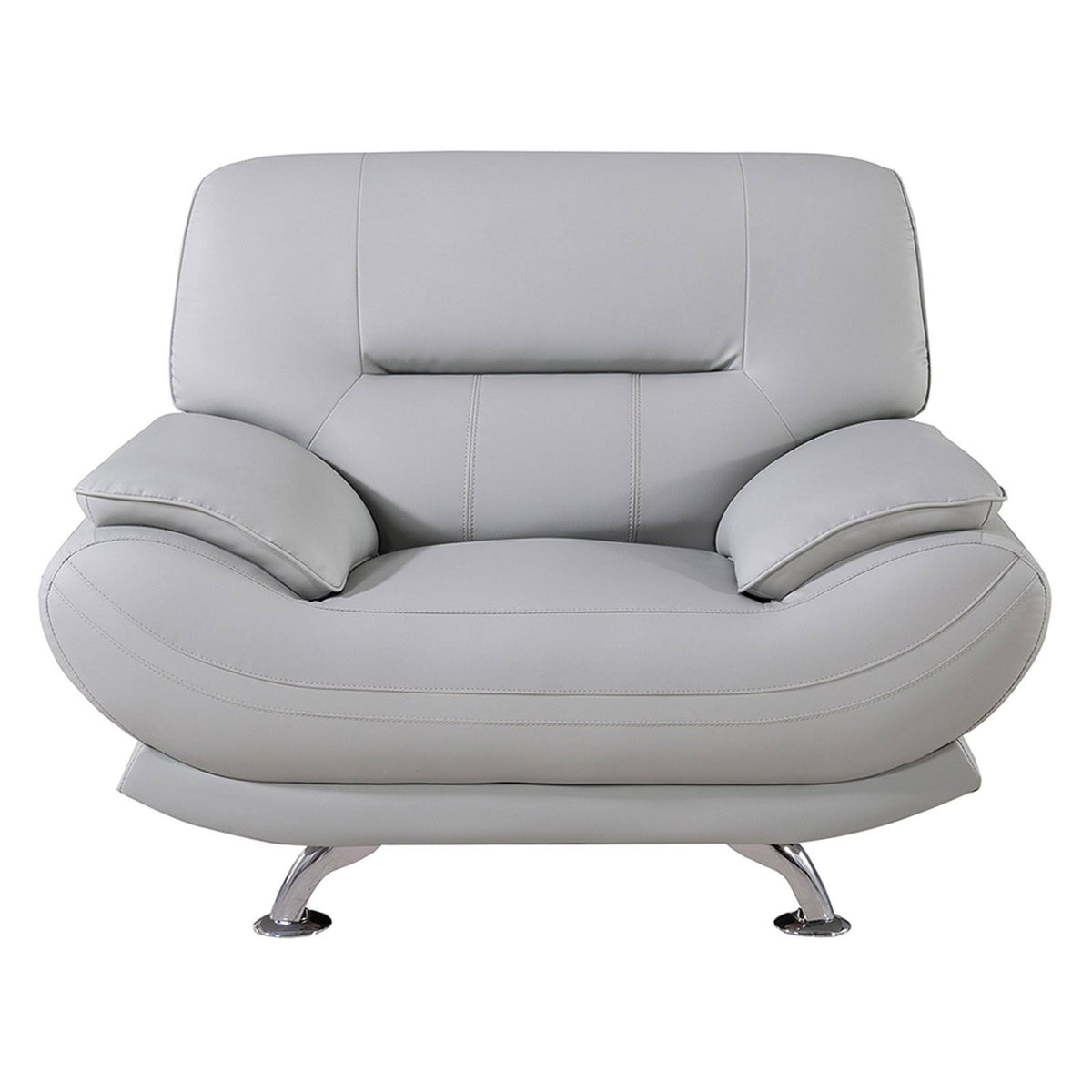 Gray Leather Armchair X918051