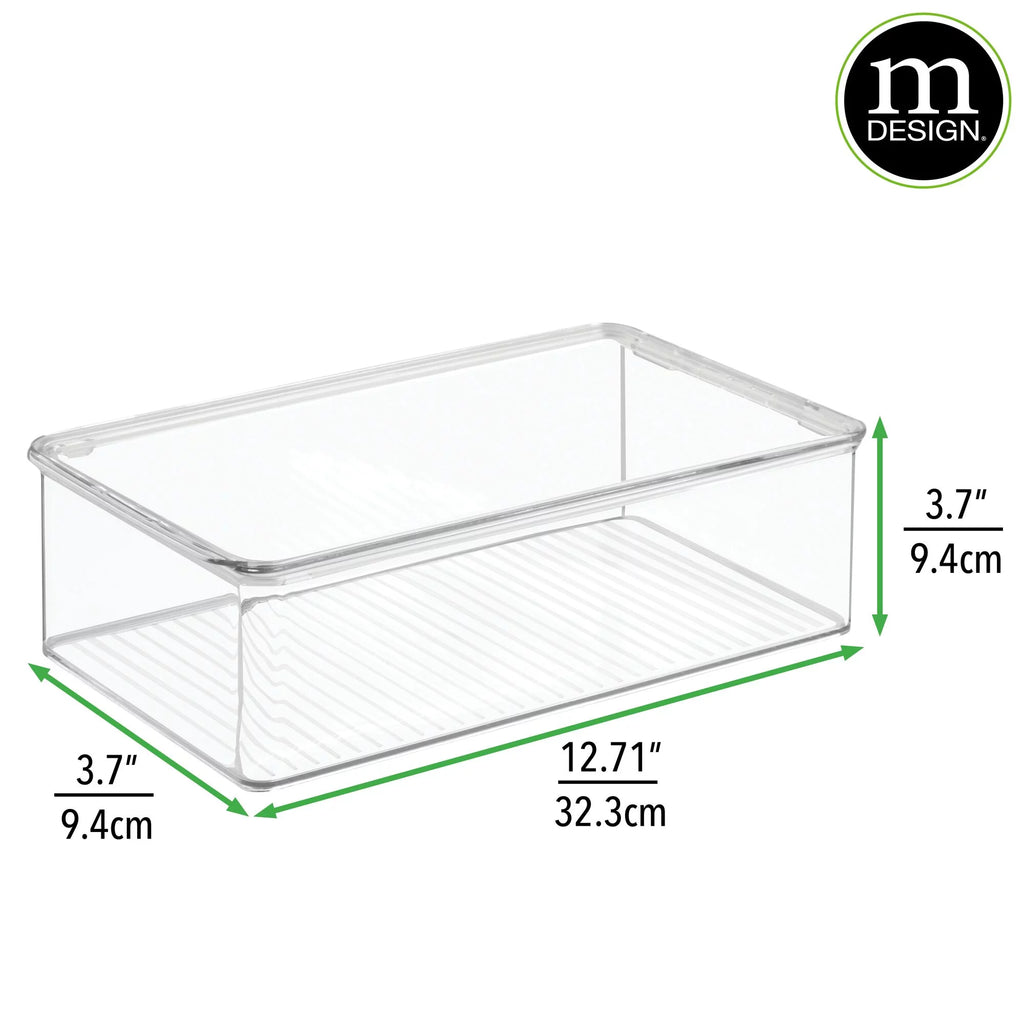 Clear 2 Pack Plastic Storage Organizer Box W69707